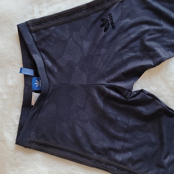 Adidas Dark Blue Camouflage Camo 3 Stripe Black Leggings Small - Picture 1 of 12